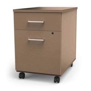 Archivero Móvil 105 con 1 cajon papelero y 1 gaveta Melamina Nogal