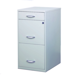 Archivero Vertical con 1 Papelero y 2 Archivos Blanco