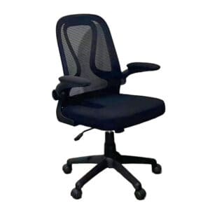 Silla de oficina ergonómica con respaldo de malla y ajuste lumbar, ideal para espacios de trabajo en.