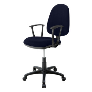 Silla de oficina ergonómica con respaldo y ruedas para espacios de trabajo cómodos y eficientes.