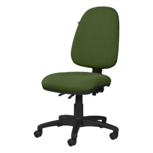 Silla de oficina ajustable y ergonómica en color verde para espacios de trabajo.