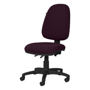 Silla de oficina ergonómica negra con respaldo y asiento acolchonados, ideal para espacios de trabaj.