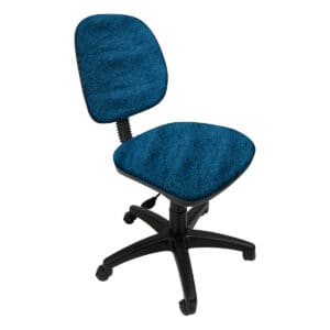 Silla de oficina ergonómica azul para trabajo y estudio.