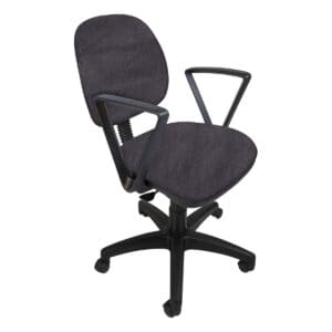 Silla de oficina ergonómica con respaldo ajustable y ruedas para oficina moderna y cómoda.