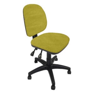 Silla de oficina ergonómica con asiento y respaldo en color verde olivo, ideal para espacios de trab.