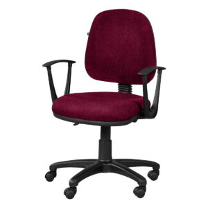 Silla de oficina ergonómica con ruedas, respaldo acolchado y asiento cómodo para espacios de trabajo.