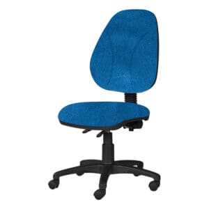 Silla de oficina ergonómica azul para espacios de trabajo cómodos y eficientes. Ideal para oficinas.