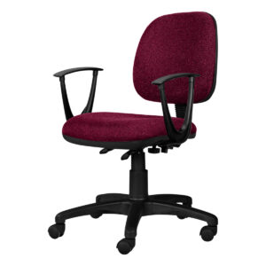 Silla de oficina ergonómica con respaldo acolchado y ruedas para comodidad y movilidad.