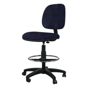 Silla de oficina ergonómica con respaldo y asiento acolchonados para trabajo cómodo.