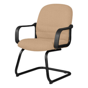 Silla de oficina ergonómica con brazos y estructura negra para espacios de trabajo cómodos y funcion.