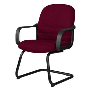 Silla de oficina ergonómica con respaldo acolchado y brazos, ideal para espacios de trabajo cómodos.