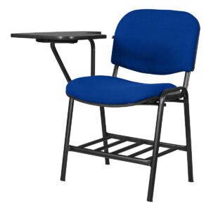 Silla de oficina con escritorio adjunto, ideal para espacios de trabajo y estudio en oficinas y aula.