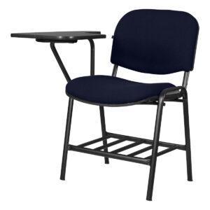 Silla de oficina con escritorio adjunto para espacios de trabajo y estudio. Diseño funcional y cómod.