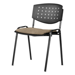 Silla de oficina con respaldo y asiento acolchonado, ideal para ambientes laborales y de estudio.