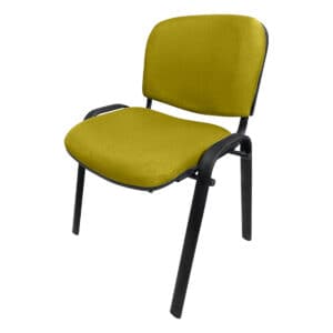 Silla de oficina ergonómica con asiento y respaldo acolchonados en color verde olivo, ideal para esp.