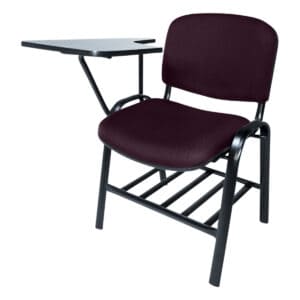 Silla de oficina con escritorio adjunto, ideal para espacios de trabajo y estudio en oficina o en ca.