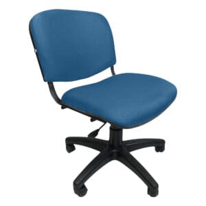 Silla de oficina ergonómica azul para espacios de trabajo y oficina.