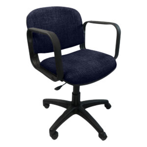 Silla de oficina ergonómica con ruedas, respaldo acolchado y asiento cómodo para espacios laborale.
