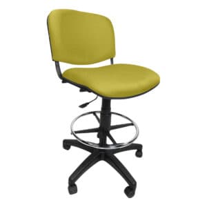 Silla de oficina ajustable con respaldo y asiento verdes, ideal para espacios de trabajo modernos y.