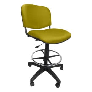 Silla de oficina ajustable con respaldo y asiento verdes, ideal para espacios de trabajo modernos y.