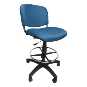 Silla de oficina ajustable en color azul para espacios de trabajo modernos y cómodos. Ideal para mej.