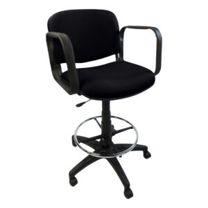 Silla de oficina ergonómica con respaldo y asiento acolchonados, ideal para espacios de trabajo en o.
