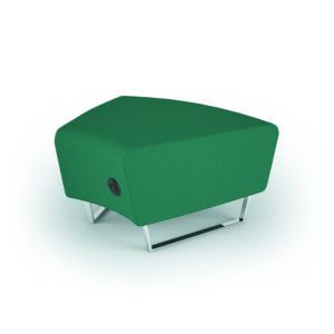 Sofá de oficina verde con diseño moderno y cómodo para espacios laborales.