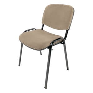Silla de oficina con respaldo y asiento acolchonados, ideal para espacios laborales y de estudio. Di.
