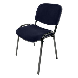 Silla de oficina con respaldo acolchado y estructura metálica para espacios laborales y reuniones.