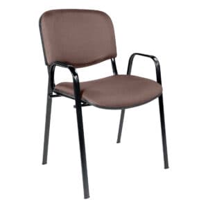 Silla de oficina con respaldo acolchado y estructura metálica resistente, ideal para espacios labora.