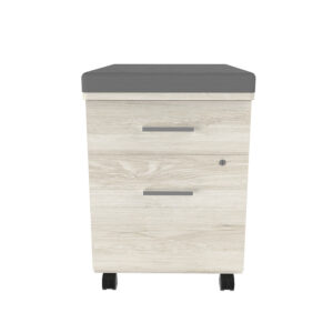 Mueble de oficina con ruedas, gavetas y cerradura para almacenamiento.