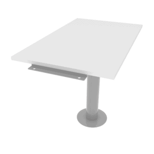 Mesa de oficina ajustable para trabajo ergonómico y productividad.