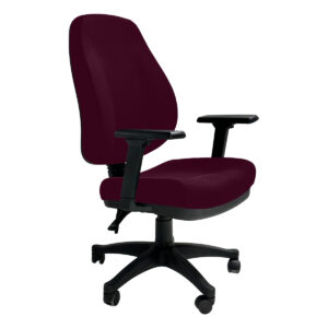 Silla de oficina ergonómica con respaldo alto, ideal para espacios de trabajo en casa y oficinas.