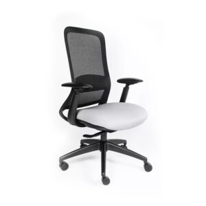 Silla de oficina ergonómica con respaldo transpirable y asiento cómodo, ideal para espacios de traba.