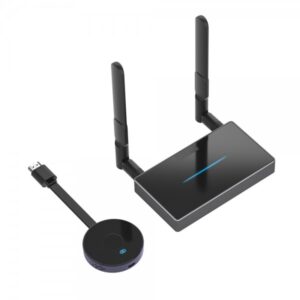 Enrutador Wi-Fi con antenas y extensor de señal para mejorar la cobertura de internet en oficina o h.