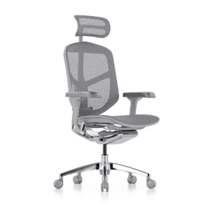 Silla de oficina ergonómica con respaldo lumbar y altura ajustable para trabajo cómodo.