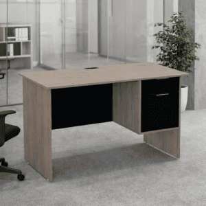 Mesa de oficina moderna y funcional para espacios de trabajo.