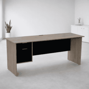 Mesa de oficina moderna y funcional para espacios de trabajo.