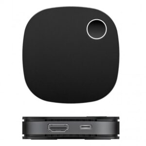 Cámara de seguridad compacta y moderna para monitoreo en interiores y exteriores.