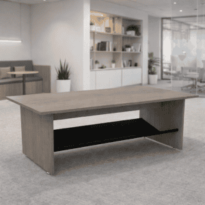 Mesa de oficina moderna y funcional para espacios laborales.