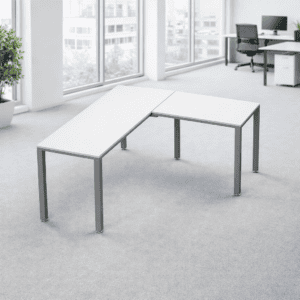 Mesa de oficina ajustable y moderna para espacios de trabajo.