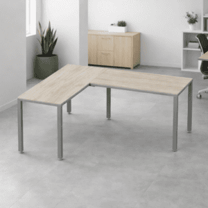 Mesa de oficina moderna y funcional para espacios de trabajo eficientes.
