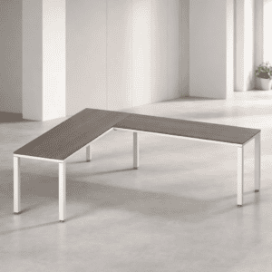 Mesa de oficina moderna y funcional para espacios de trabajo.