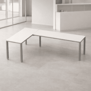 Mesa de oficina moderna y funcional para espacios de trabajo.
