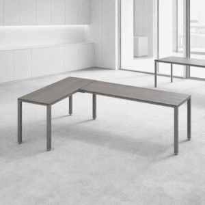 Mesa de oficina moderna y funcional para espacios de trabajo.