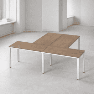 Mesa de oficina moderna y funcional para espacios de trabajo.