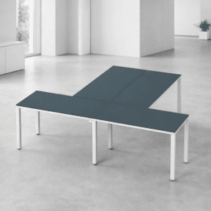 Mesa de oficina moderna y funcional para espacios de trabajo.