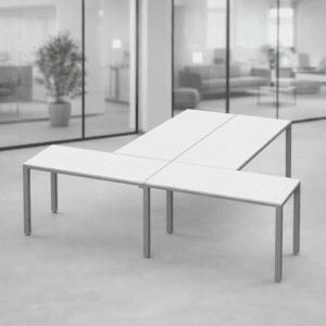 Mesa de oficina ajustable, mobiliario ergonómico para espacios de trabajo modernos.