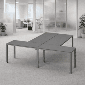 Mesa de oficina moderna y funcional para ambientes laborales.