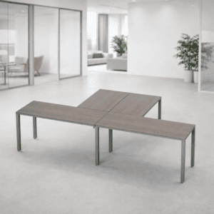 Mesa de oficina moderna y funcional para espacios de trabajo.